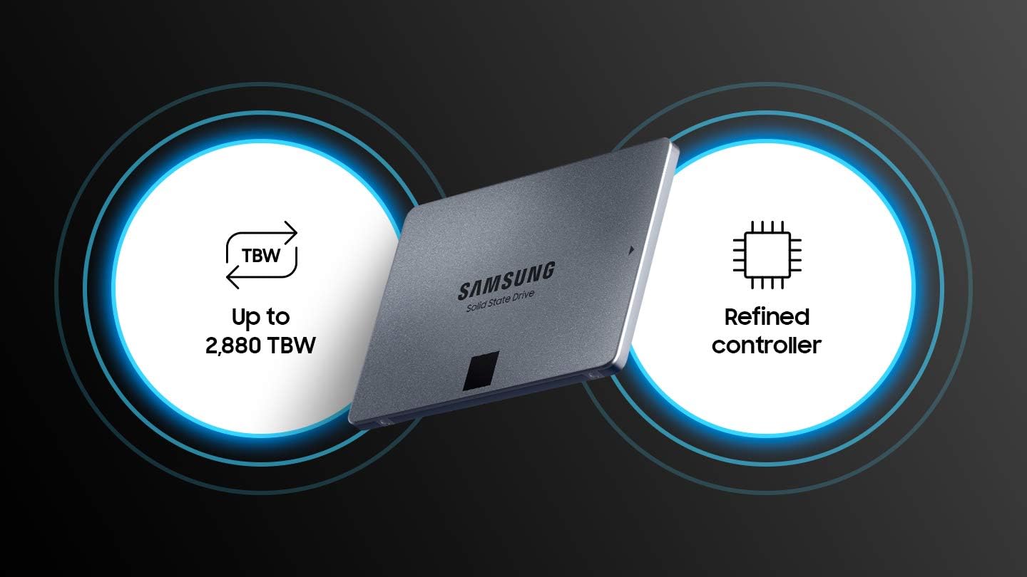 SAMSUNG 870 QVO SATA III SSD 8TB 2.5" Internal Solid State Drive, Upgrade Desktop PC or Laptop Memory and Storage for IT Pros, Creators, Everyday Users, MZ-77Q8T0B