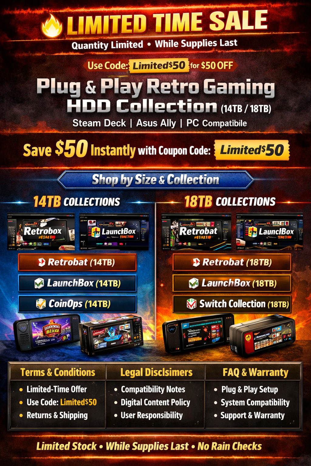 🔥 Limited Time Sale – Plug & Play Retro Gaming HDD Collection (14TB / 18TB)