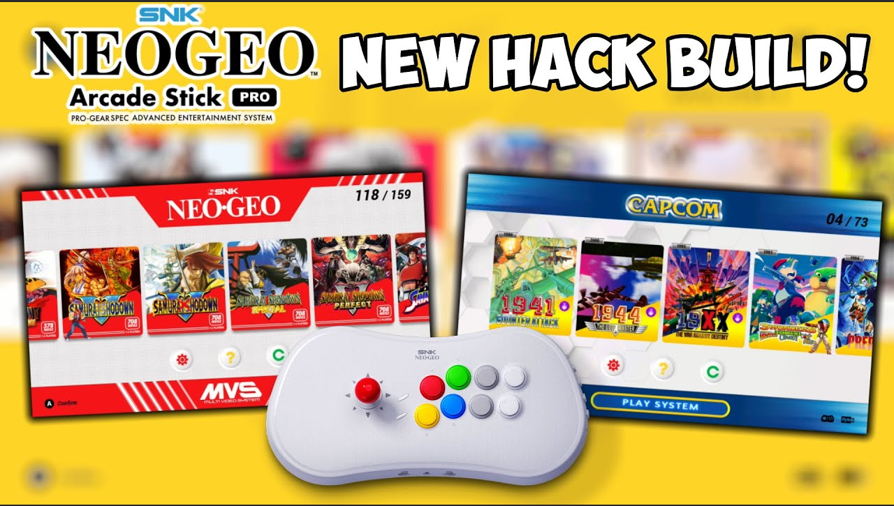 Up to 512GB USB Ready Neogeo Arcade Stick Pro expansion! up to 15+ consoles include the Neogeo CD/Sega CD/PSX and more