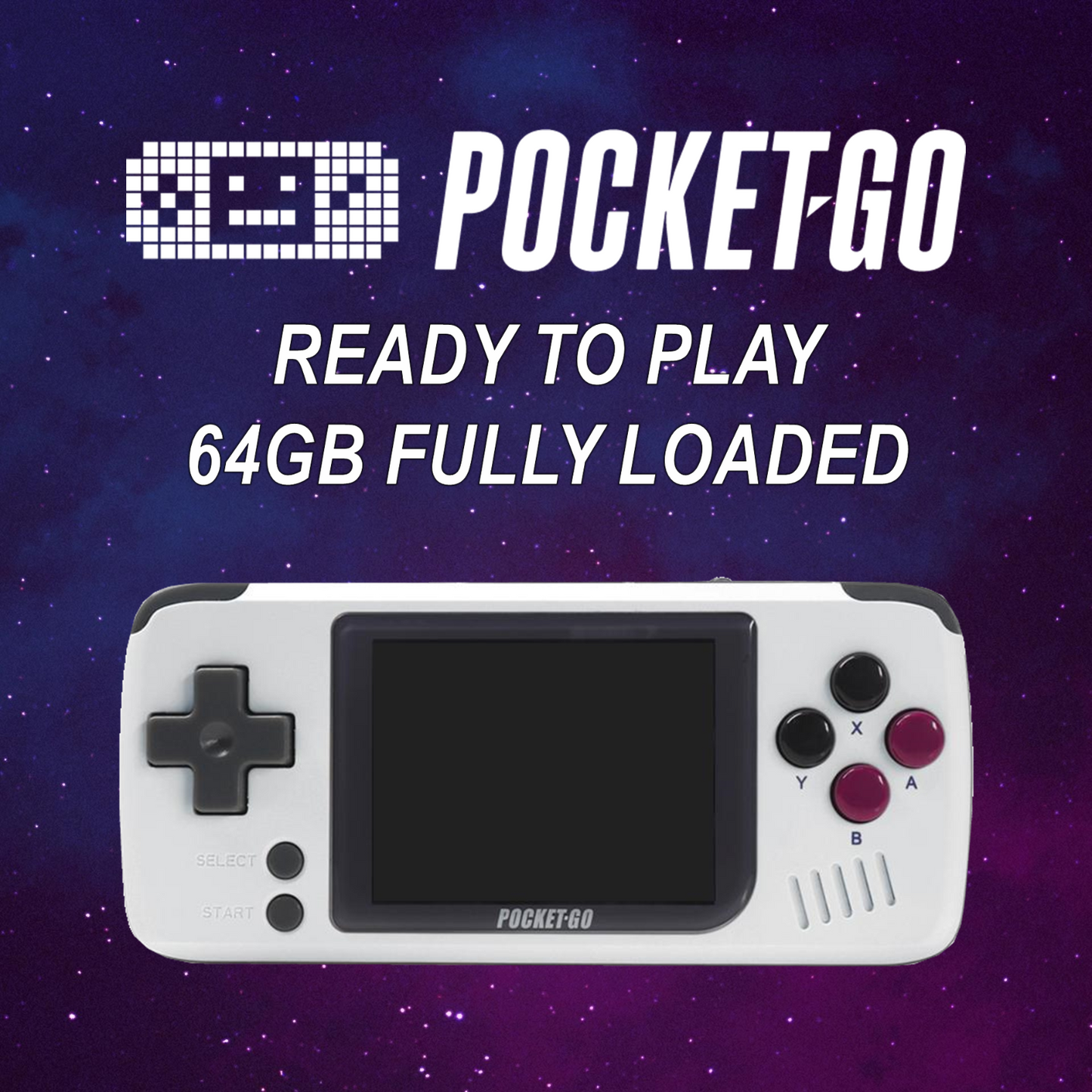 PocketGo Handheld Game Console (2.4" Screen) with 64GB Ready to Play!