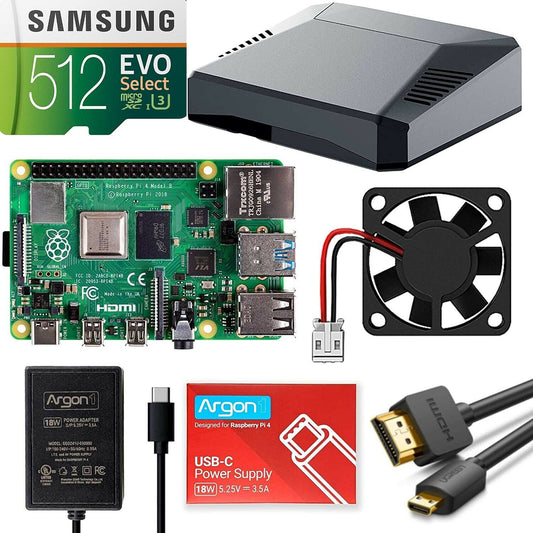 Raspberry Pi 5 512GB SD Card Powered by Batocera. Argon ONE V3 Case Bundle with Power Button and Fan available!