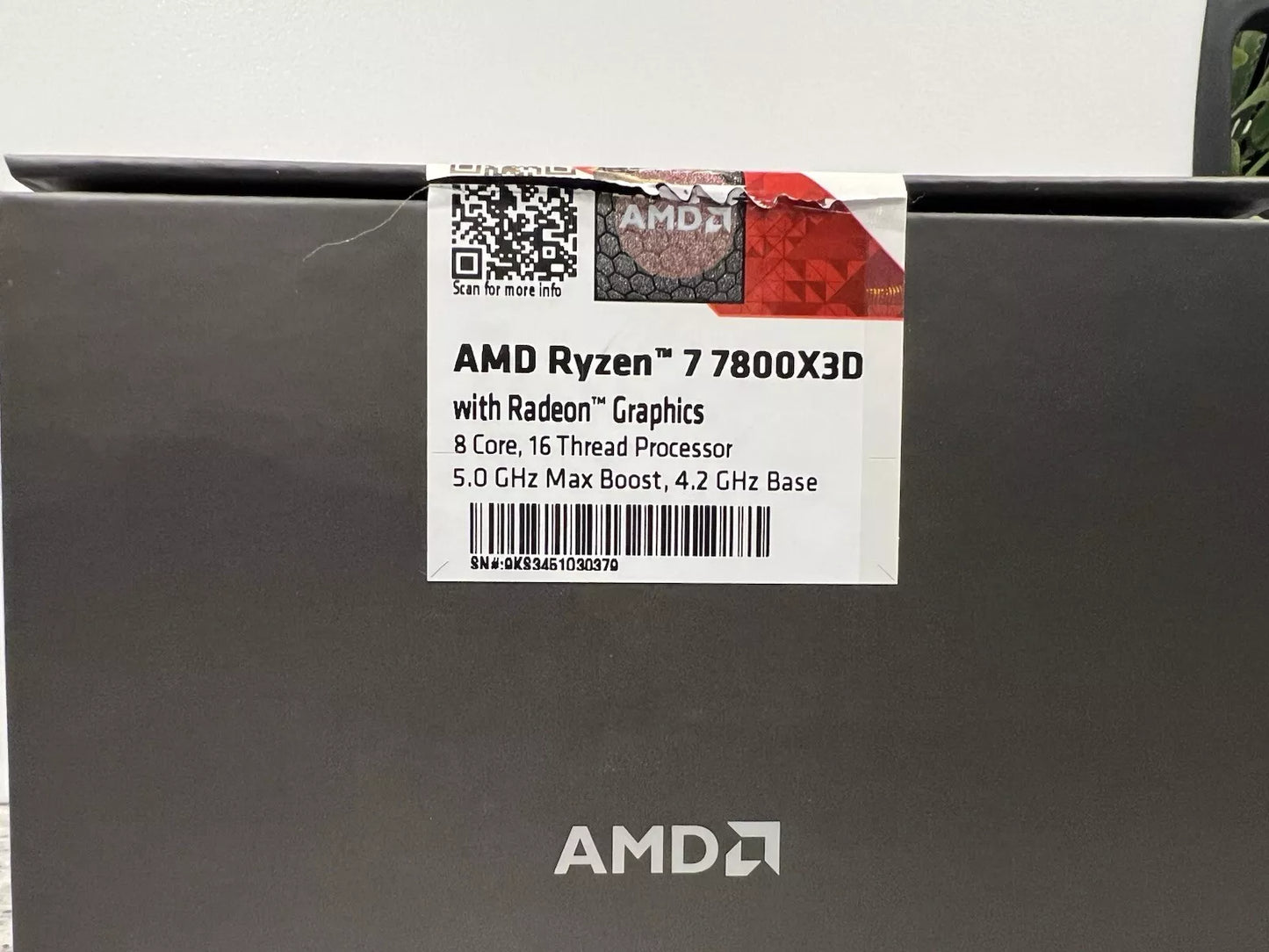 AMD Ryzen 7 7800X3D 8-Core, 16-Thread Desktop Processor