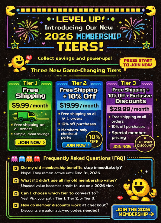 🕹️ Player One Ready? Introducing Our 2026 Membership Tiers!