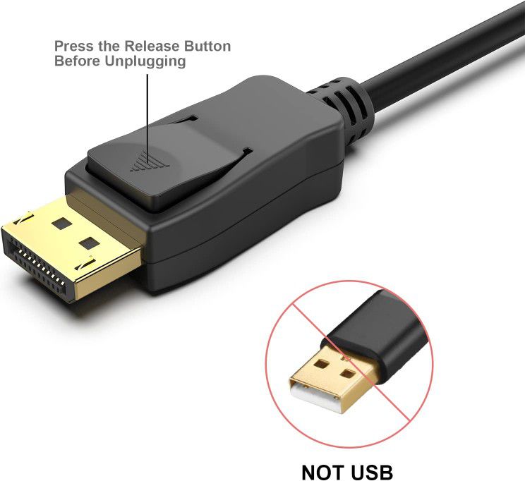 BENFEI 4K DisplayPort to HDMI 6 Feet Cable, Uni-Directional DP 1.2 to HDMI 1.4