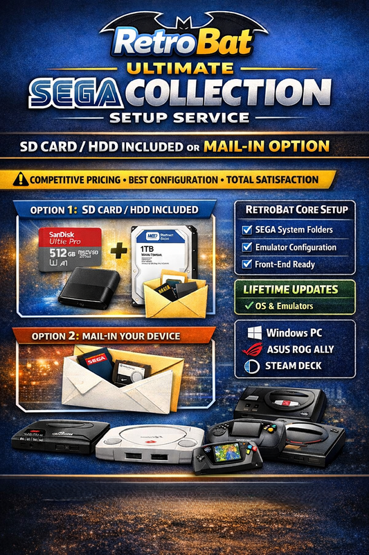 Ultimate Sega Dreamcast/Saturn Collection Setup for PC, ASUS Ally & Steam Deck – Powered by RetroBat (Up to 2TB)