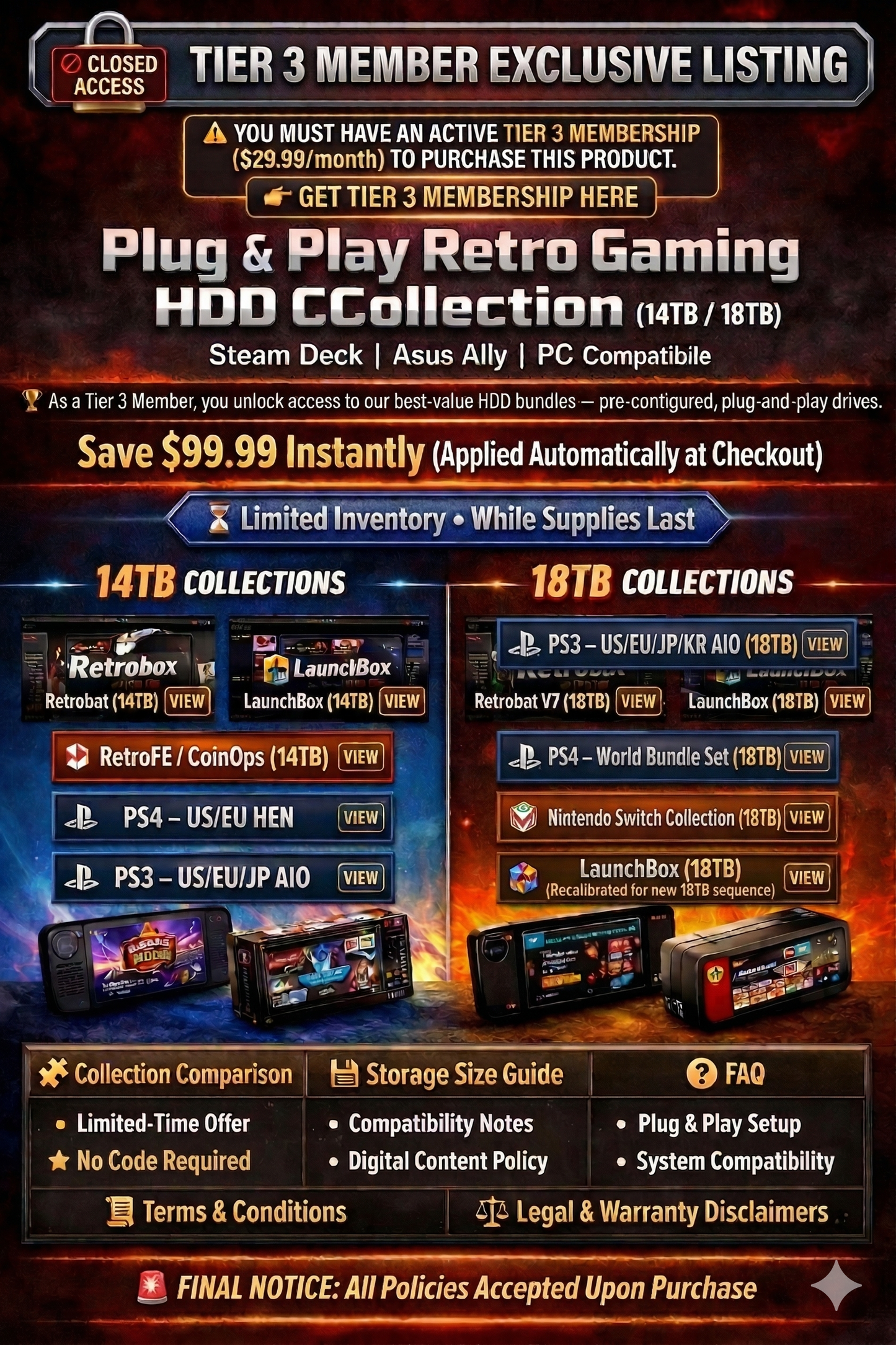 🟣 [Tier 3 Members Only] Plug & Play Retro Gaming HDD Collection (14TB / 18TB)