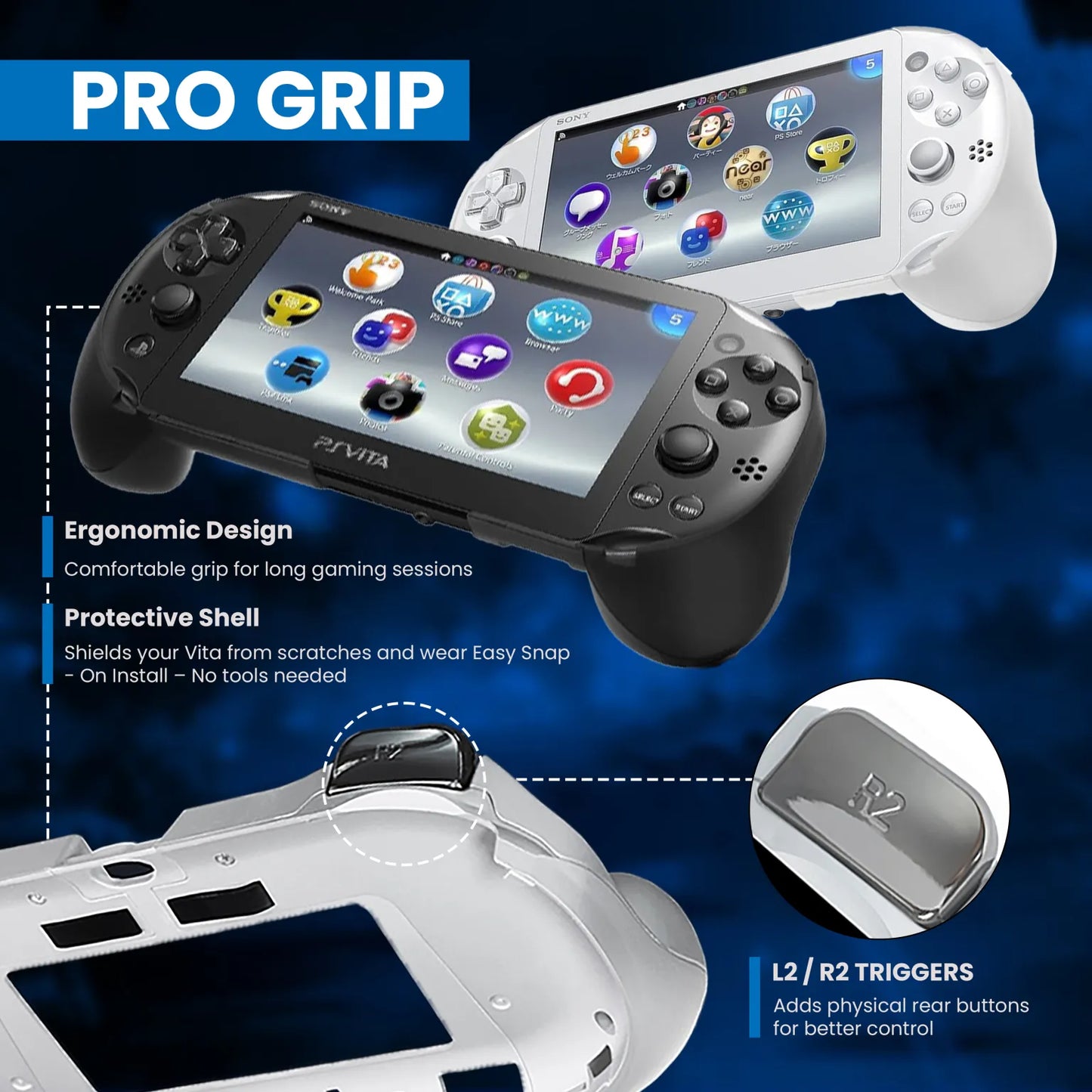 [Pre Order] Custom PlayStation Vita Slim Bundle 256GB Base up to 1TB, USB C Upgrade Included!