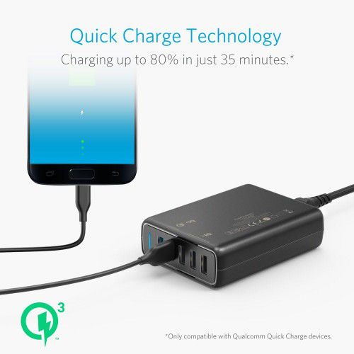Anker Quick Charge 3.0 63W 5-Port USB Wall Charger, PowerPort Speed 5