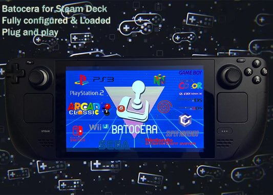 ALL NEW 2024 256GB Ultimate Steam Deck Powered by Batocera Edition, Up to PS2!