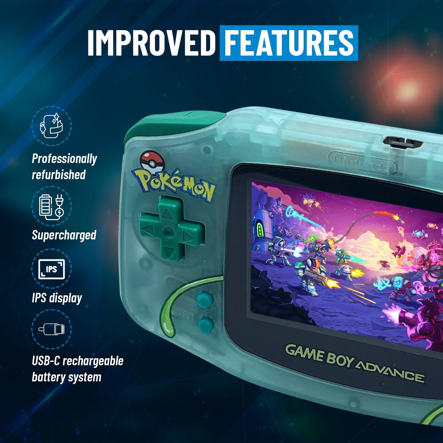 [Pre Order] Custom Nintendo Gameboy Advance USB C / IPS Screen Upgrade Included!