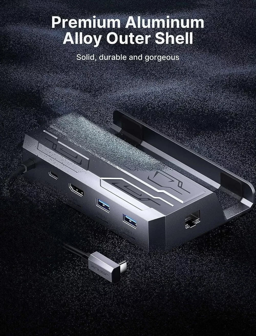 6-in-1 Docking Station with M.2 SSD Enclosure for Steam Deck/Asus Ally